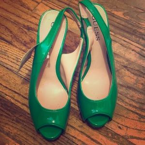 Guess Green summer heels